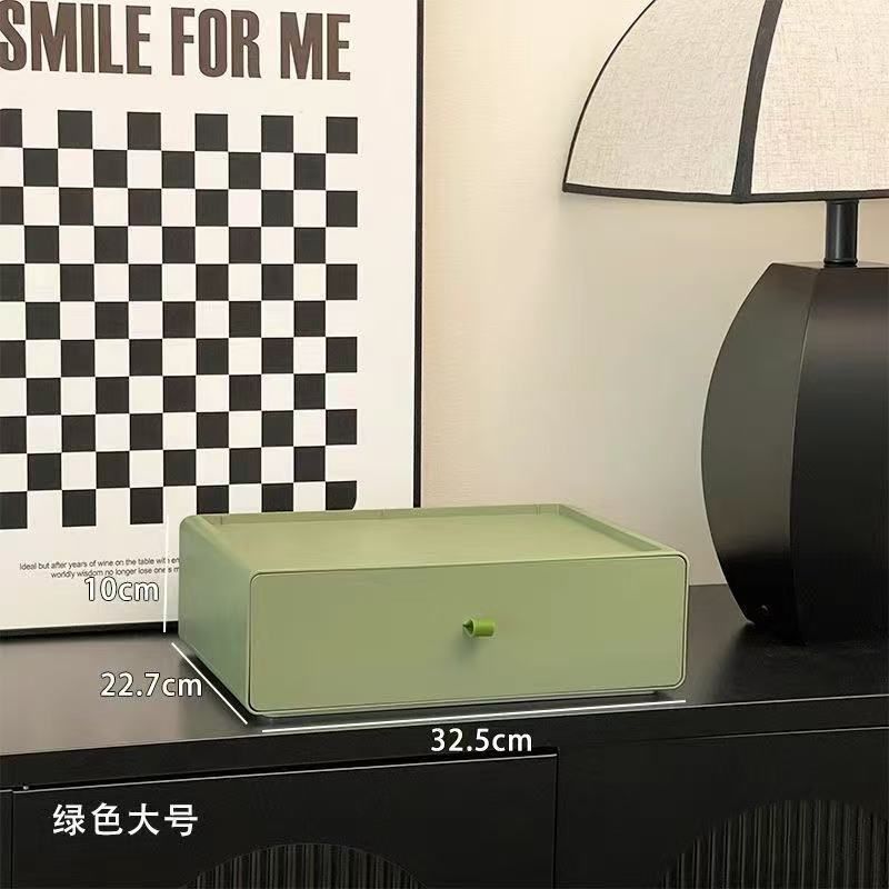 多巴胺桌面收纳盒抽屉式防尘办公室桌上杂物整理入户玄关置物架,收纳整理,桌面收纳盒,淘宝优惠券,粉丝福利购,淘宝优惠卷