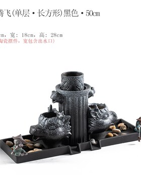 庭院缸石槽鱼缸景观造景过滤循环水流水生财摆件叠水出水口流水器