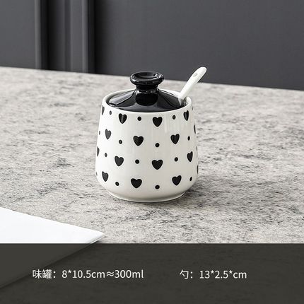 赫本风陶瓷调料罐套装家用调味罐厨房盐罐糖罐组合辣椒油醋罐油壶