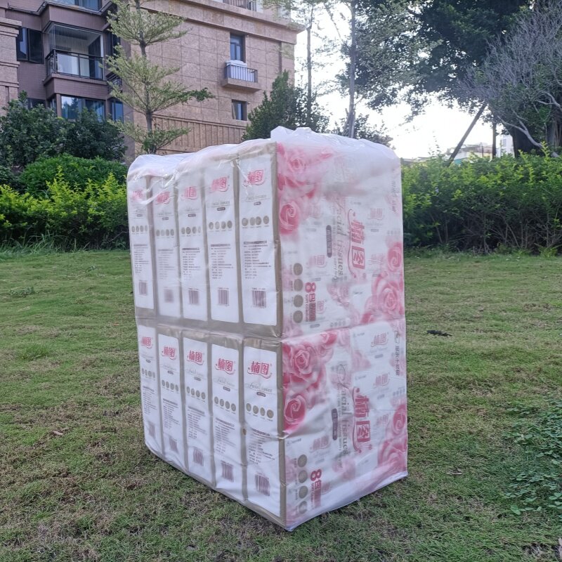 广东省包邮整件80包楠图精品玫瑰抽取式面巾纸150*180mm家庭装