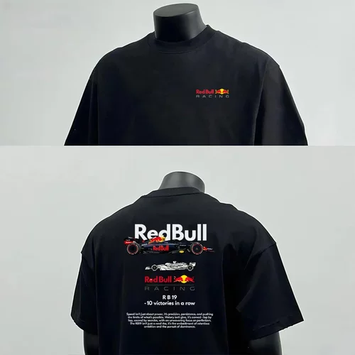 F1赛车印花重磅纯棉短袖T恤男