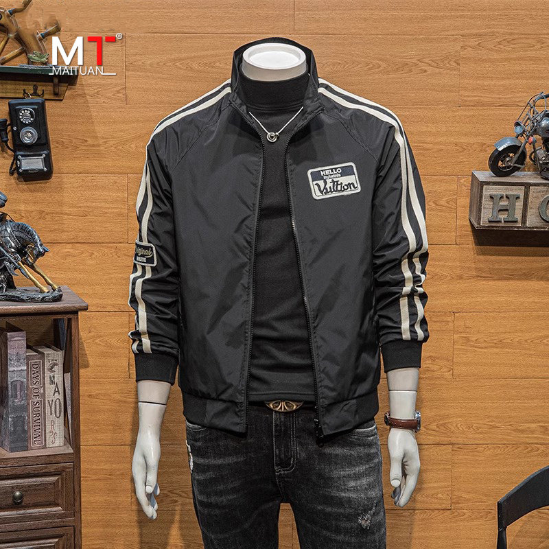 高端立领外套男士春秋冬季2025新款高级感棉服休闲夹克男款夹棉衣