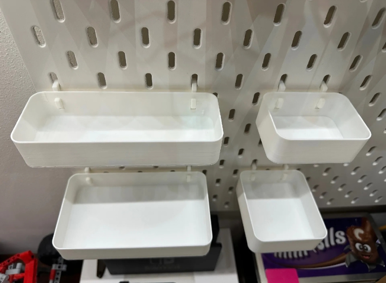 适用宜家SKADIS斯考迪斯 洞洞板配件  30mm收纳盒合集