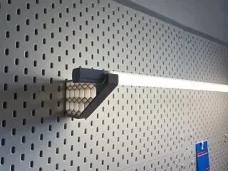 适用宜家SKADIS斯考迪斯 宜家洞洞板配件 LED灯管支架 直径28mm