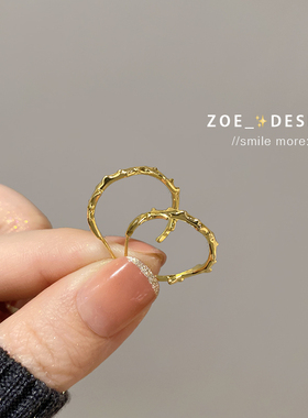 荆棘耳圈s925纯银针小众高级设计感耳环2025新款简约冷淡风耳饰女