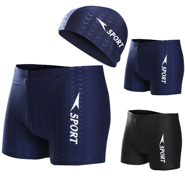 swimsuit swimwear men quick-dry swimming trunks swim cap泳裤