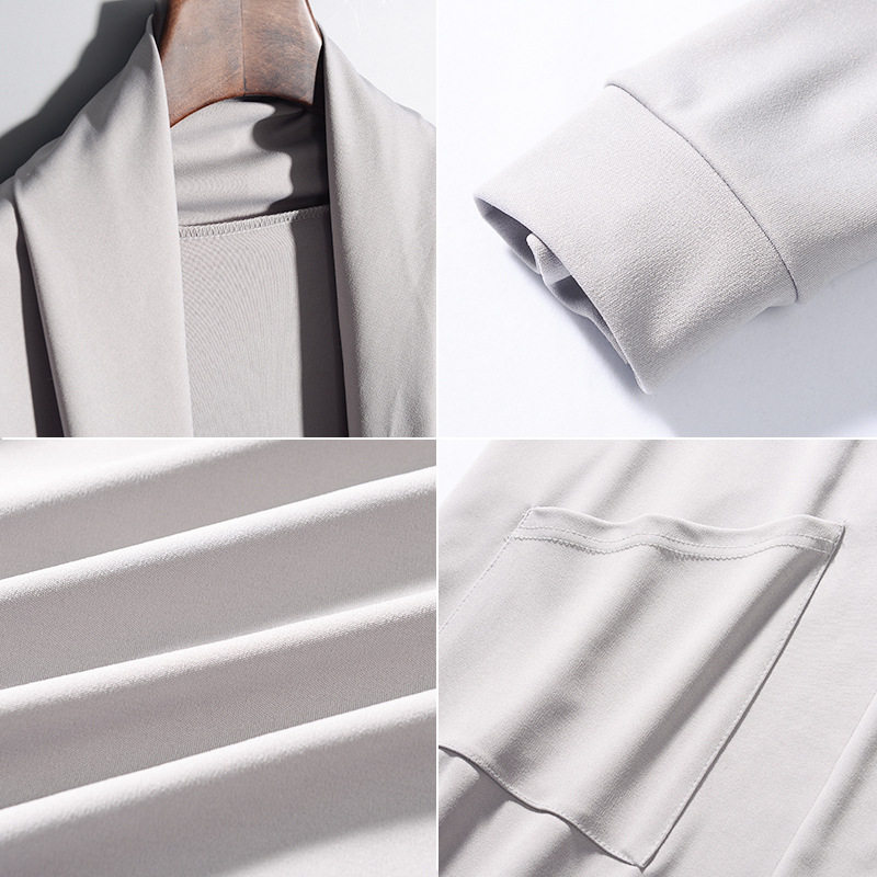 솔리드 컬러 하이 스트리트 트렌치 코트 남성 가디건 트렌치 코트 남성 가디건