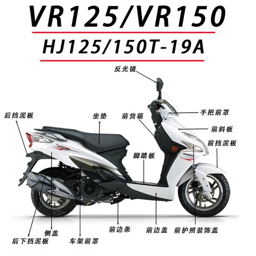 HJ125/150T-19A面板前围挡泥板