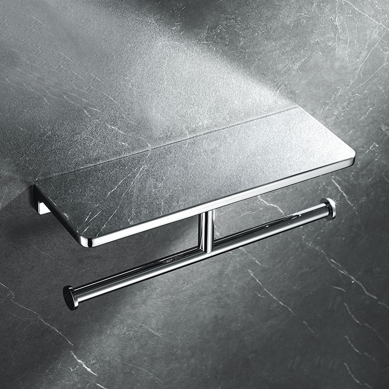 欧式新款锌合金手机置物架卫生间纸巾钩浴室酒店卷纸架工程纸巾架