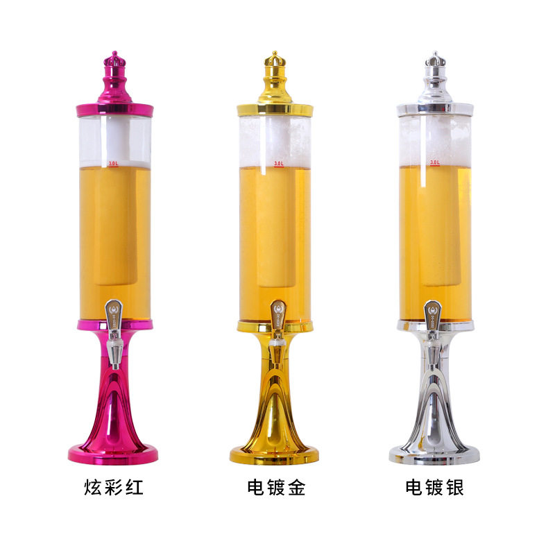 3升酒炮欧式酒炮商用啤酒桶带龙头酒吧专用扎啤酒炮酒桶饮料桶
