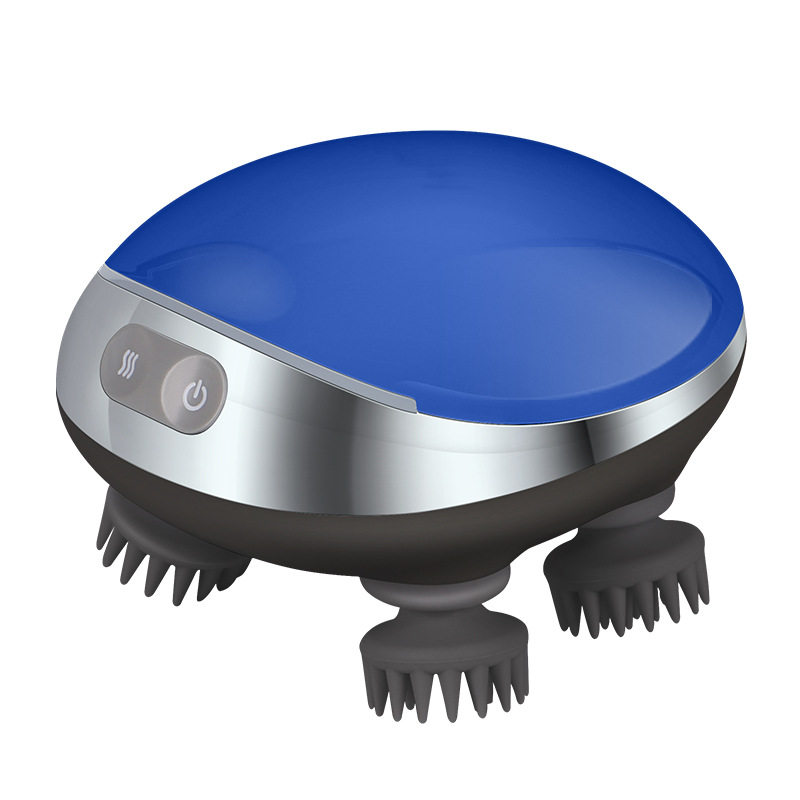 新款热敷红光头部按摩仪 充电动揉捏振动防水家用头皮头部按摩器