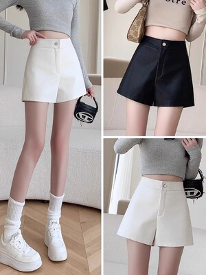 新款秋冬季外穿PU皮阔腿裤时尚