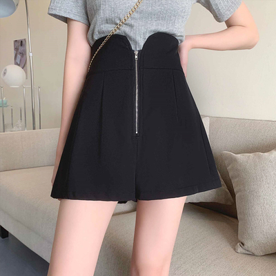 西装短裤高腰显瘦a字阔腿热裤