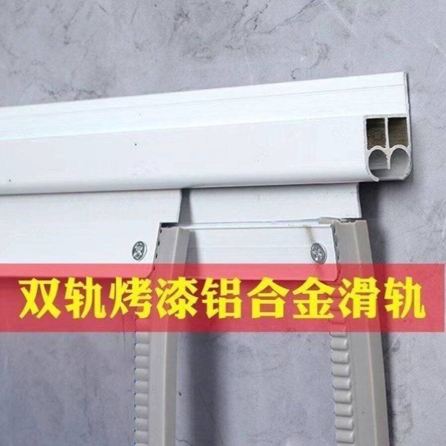 空调门帘塑料透明磁吸门帘推拉滑动双轨道商场车间隔冷隔热皮门帘图片