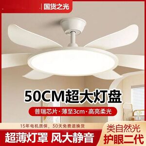 超亮吊扇灯2025年新款家用客厅饭厅卧室大尺寸高端超薄护眼吊扇灯