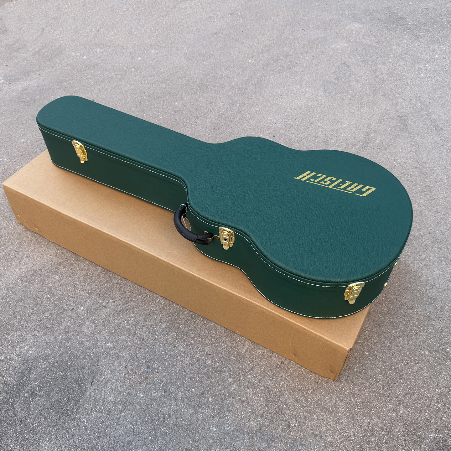 Gretsch格瑞士G5022 CBEE爵士电吉他琴盒 高档绿色带锁琴箱吉他盒
