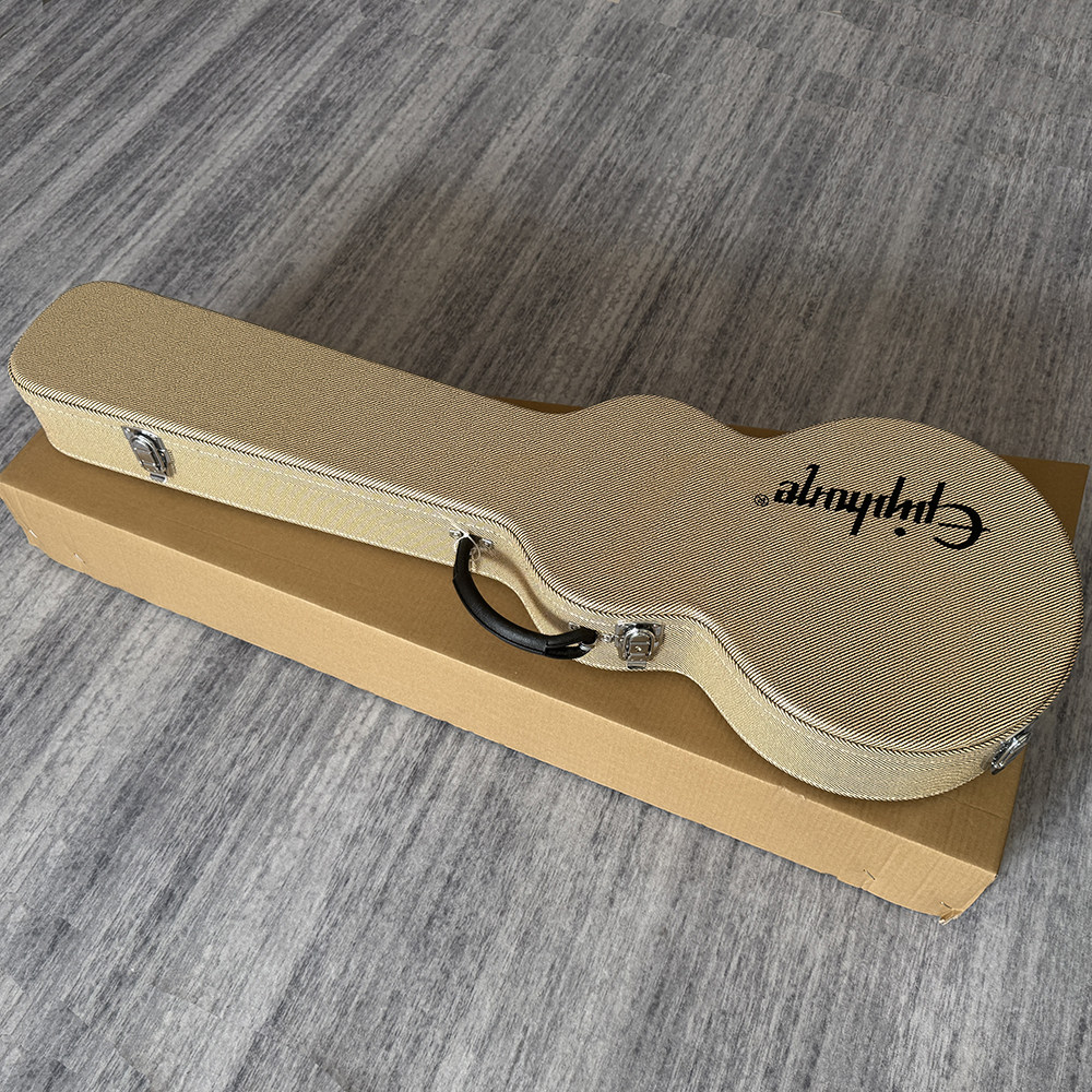 工厂直销 Gibson/Epiphone LP电吉他琴盒 高档黄条纹琴箱 可托运