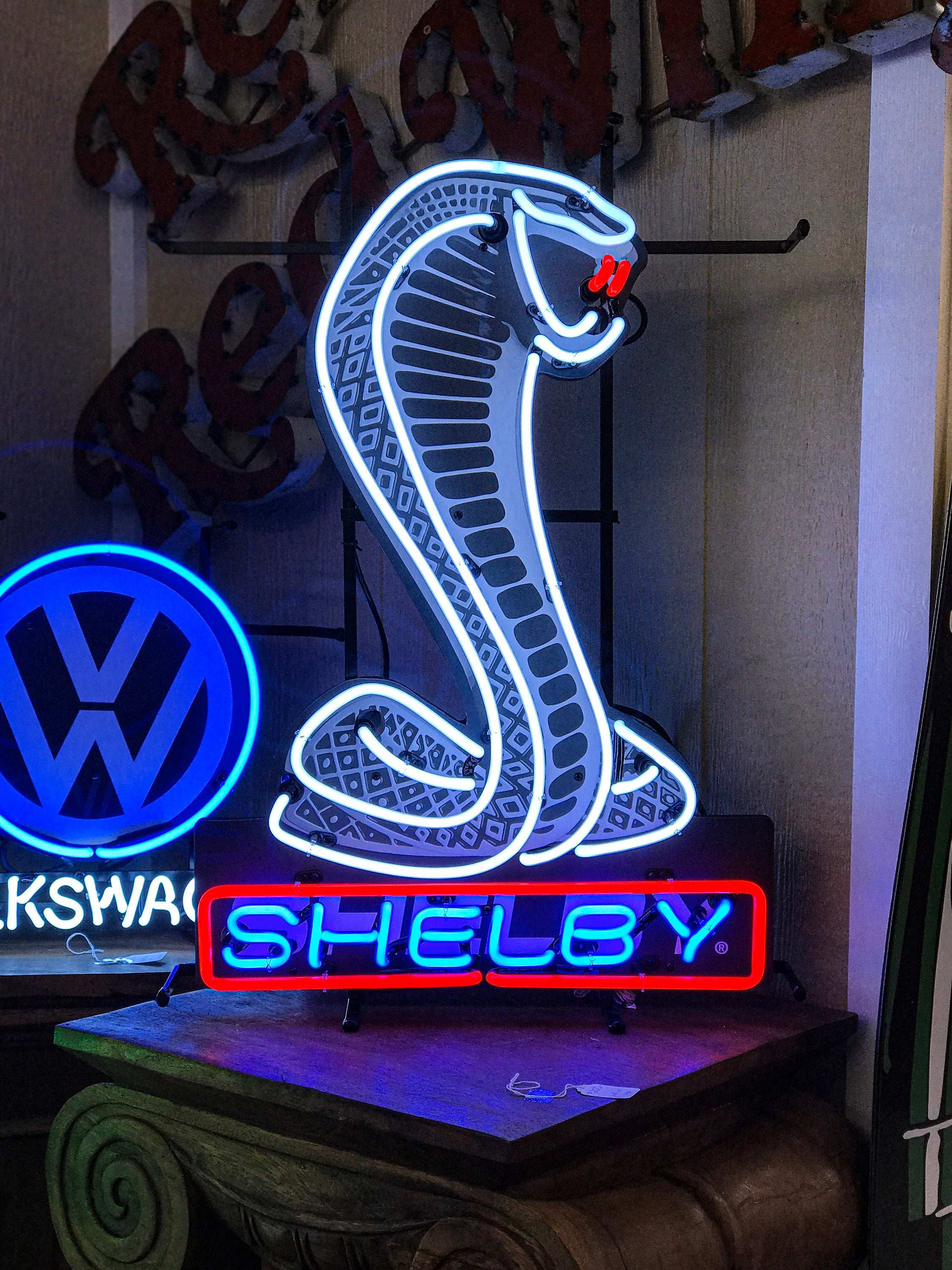 美国福特谢尔比大蛇标志复古霓虹灯 官方正品 眼镜蛇 SHELBY Ford