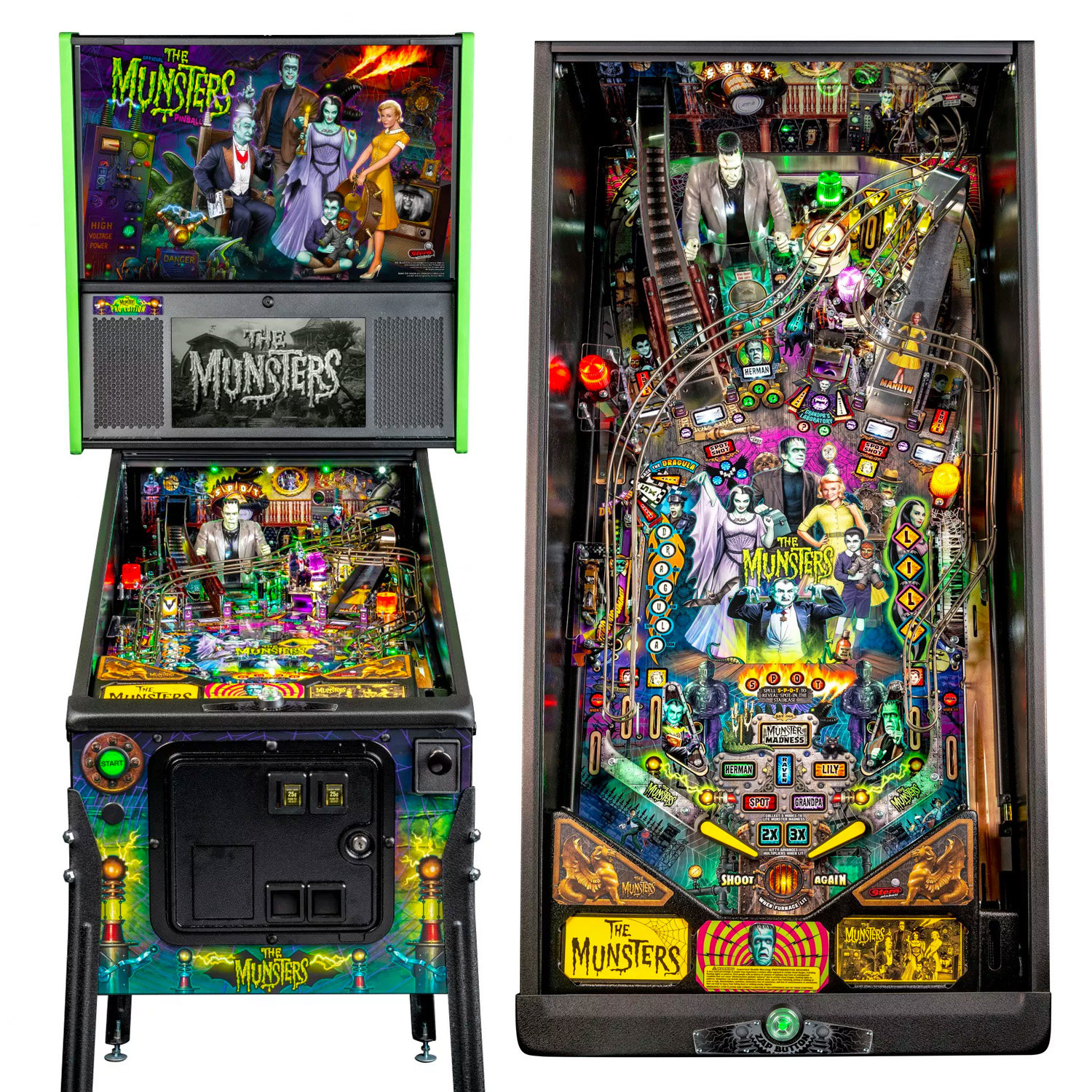 THE MUNSTERS Pinball 明斯特一家弹珠机 Stern 美国进口 弹珠台