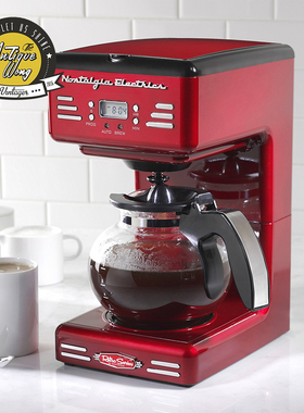 Nostalgia Electrics RCOF120美式滴漏咖啡机 Retro复古红色烤漆
