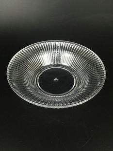 加厚款透明亚克力PC水果盘创意果盘色拉碗点心盘耐高温摔不破包邮