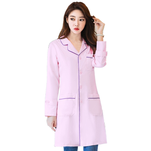 美容院美容师纹绣技师工作服女夏季中袖推拿理疗白大褂长袖护士服