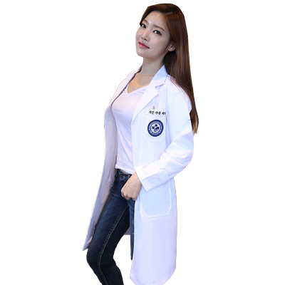 韩版中袖皮肤管理美容师白大褂