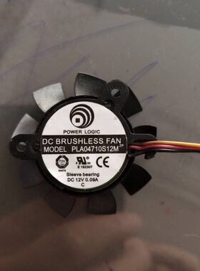 现货PLA04710S12M 12V  0.09A 直径37孔距25MM液压一体机显卡风扇
