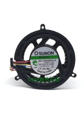 SUNON建准GC126020VH-A 12V 2.8W 圆型散热风扇4pin 孔距6CM