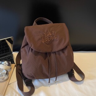 小众休闲通勤旅行小背包 潮韩版 时尚 轻便防水布双肩包包女2026新款