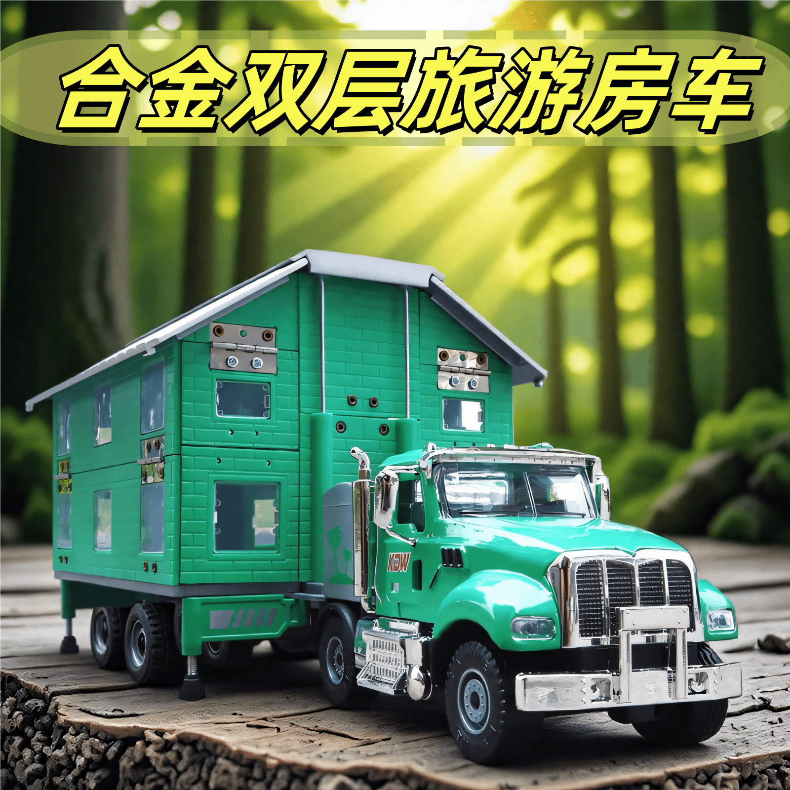 大号合金可变形房车玩具