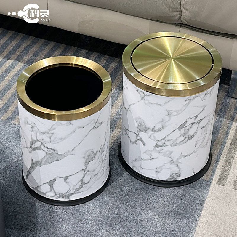 不锈钢摇盖式垃圾桶按筒卧室大小