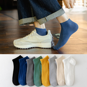 袜子男士 短袜春秋季 吸汗防臭夏天透气网眼日系低帮无骨船袜潮