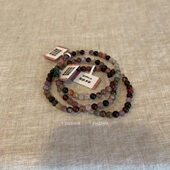 ouswa第二批啦166r天然小碧玺石原手链少女ins宝石新中式 弹力手串