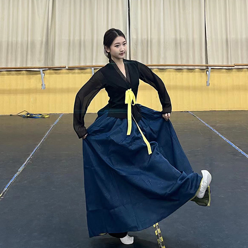 舞依艺库朝鲜舞蹈服朝鲜练习裙
