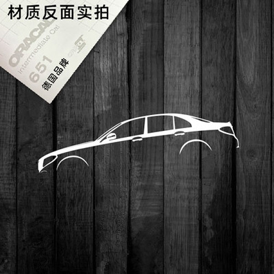定制贴纸适用奔驰C级 AMG 三角窗玻璃车贴定制1对1设计订做7051