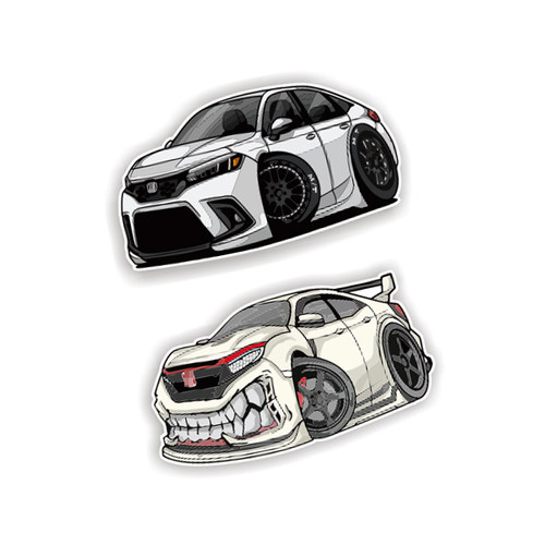 定制贴纸适用卡honda cvicv汽车贴纸卡通车图案定制订做7463