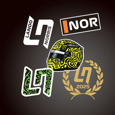 汽车贴纸适用于兰多·诺里斯标志数字4贴纸姓名车手车贴定制8183