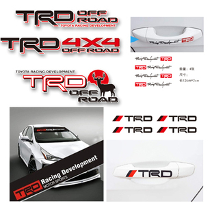 定做贴纸适用于TRD贴纸四驱车越野车SUV改装风档贴把手贴 2065