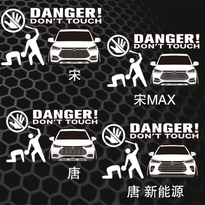 汉魂贴纸适用于秦Pro新能源宋唐汽车反光定制车友会爆打车贴6032