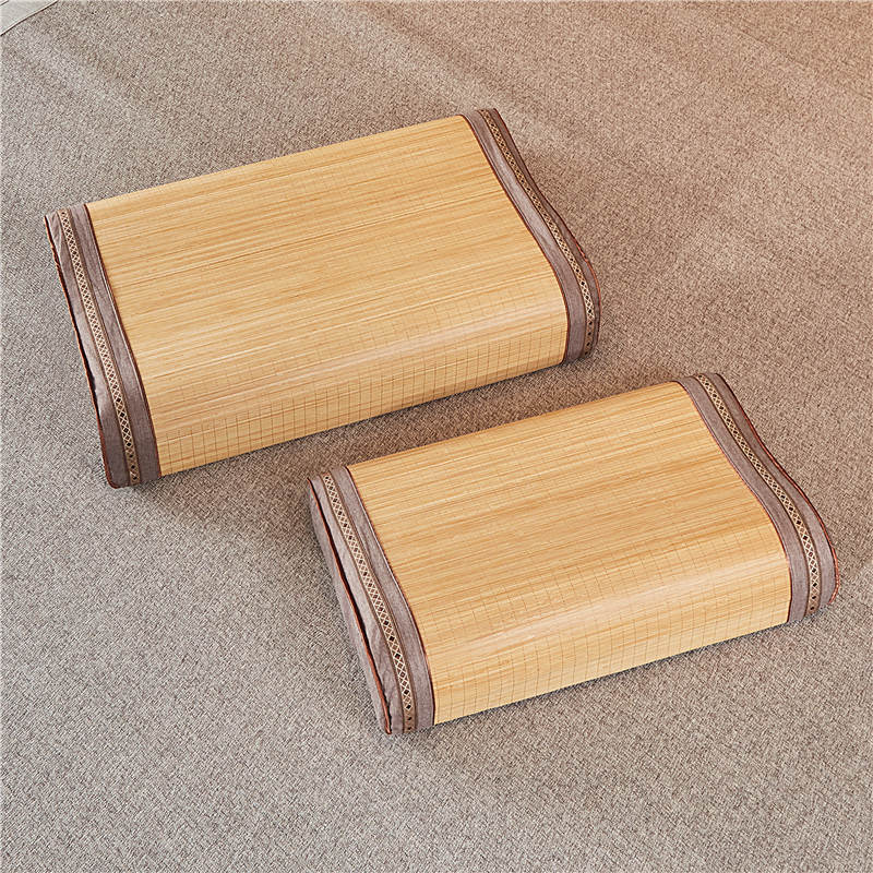 竹席60x40厘米成人乳胶枕枕套竹丝凉席夏季儿童50*30cm记忆枕头套图片