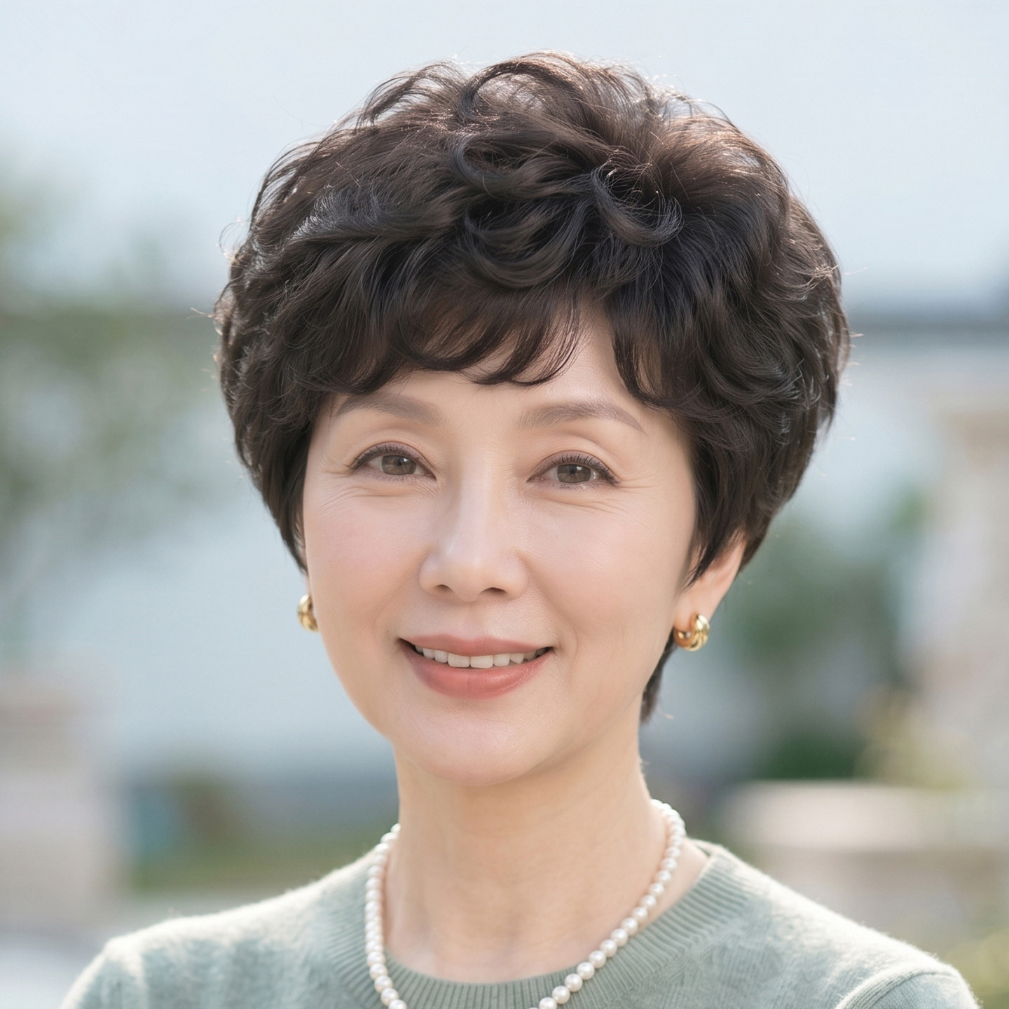 中老年妈妈短卷真人发透气假发