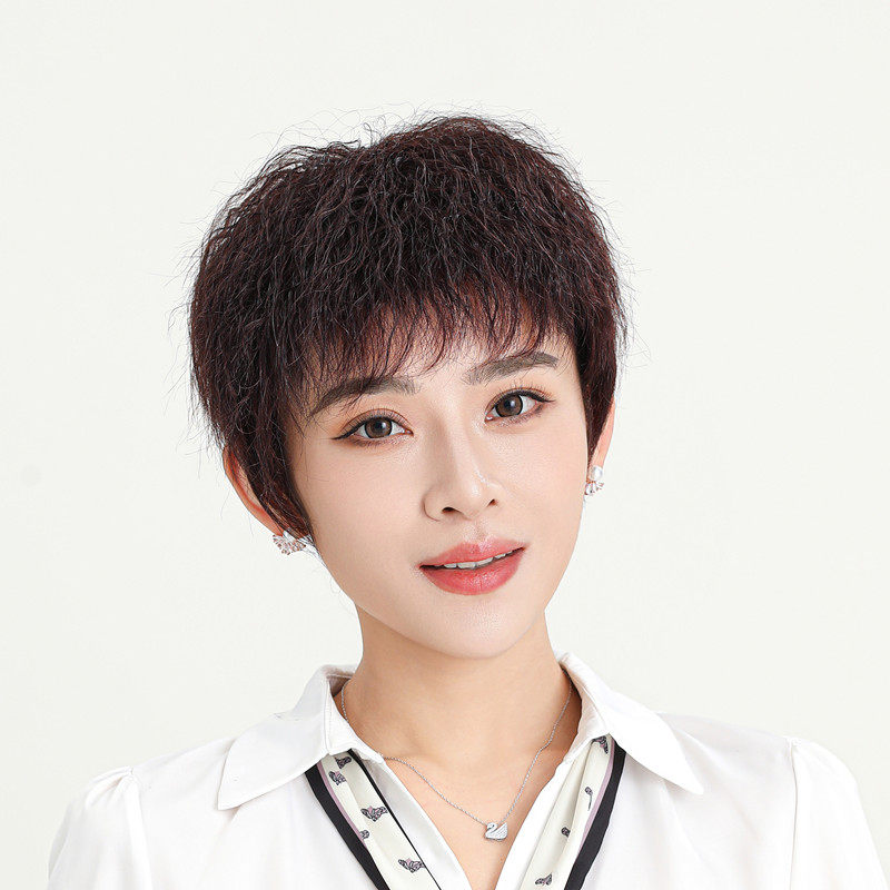 假发女短发SIUNY/秀妮玉米烫自然