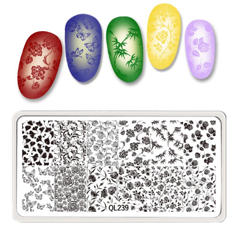 美甲印花板钢板转印版模板中国风暗纹丝绒绸缎纹彩绘透明硅胶印章