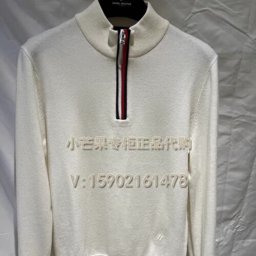 条纹细节拉炼毛衣丹尼爱特