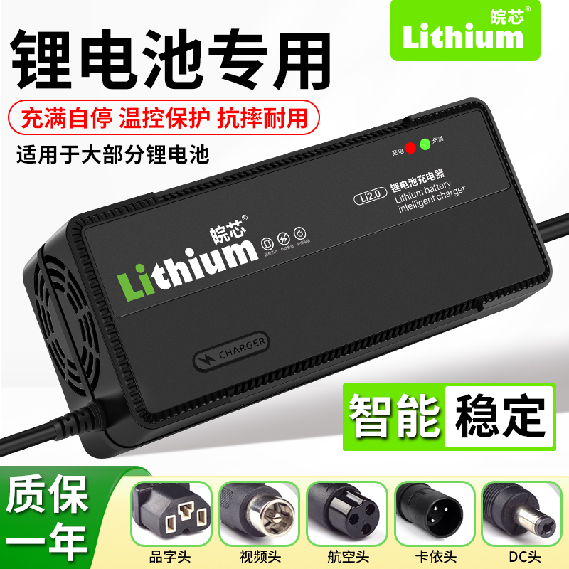 皖芯锂电48V60v72V锂电大功率快充5A6A78A10A外买锂电充电器定制