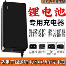 适用于绿源电动车48V锂电池充电器2A3A通用两孔圆针