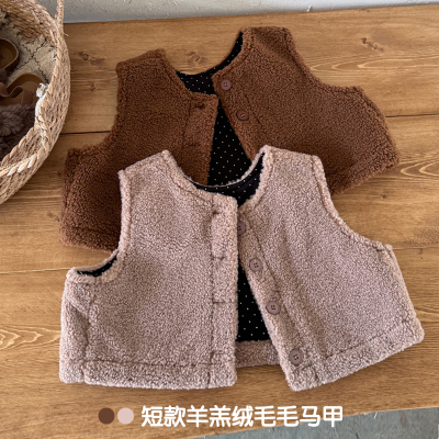 短款羊羔绒毛毛马甲+冬季