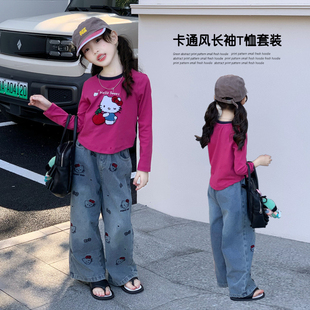 女童超好看短款长袖t恤春秋款2026新款儿童女宝韩系春装洋气穿搭