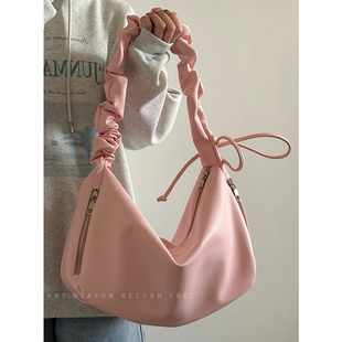 陈慕家包包女2026新款褶皱云朵包大容量饺子包通勤单肩斜挎托特包